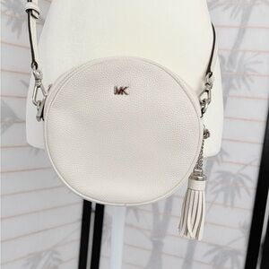 Michael Kors Cream Round Crossbody Bag